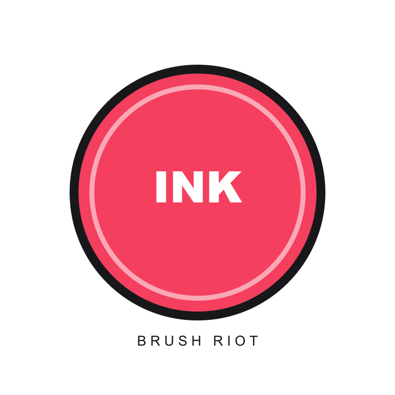 Brush Riot iron-on badge