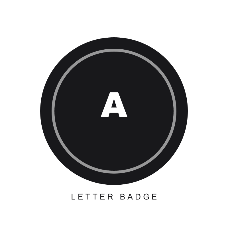 Letter Badge iron-on badge